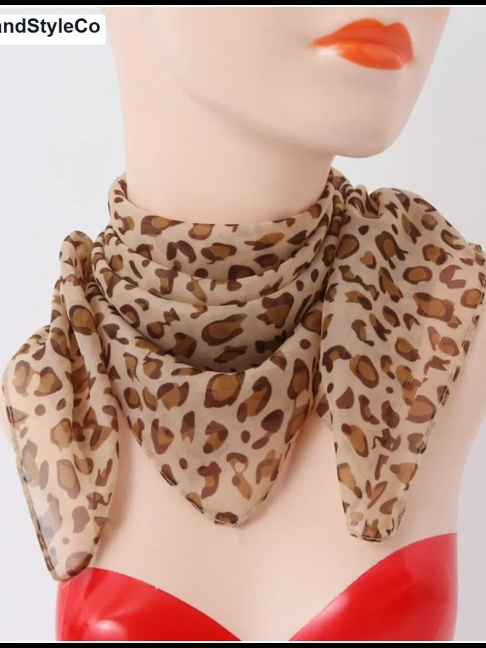 Women's Lightweight Chiffon Square Scarf for Hair Neck Bag Accessory